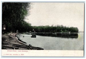 c1920's Cedar Point Boat Ramp Grove Lake Kegonsa Wisconsin WI Unposted Postcard
