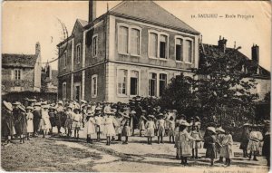 CPA SAULIEU - École Primaire (121492)