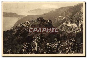 Old Postcard Eze Sur Mer Vue Generale