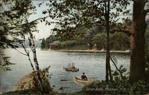 CHISHAM NH Silver Lake Boating ROWBOAT c1910 Postcard