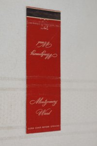 Montgomery Ward Advertising Red 20 Strike Matchbook Cover