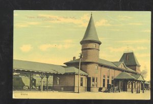 LEWISTON MAINE CENTRAL RAILROAD DEPOT TRAIN STATION VINTAGE POSTCARD