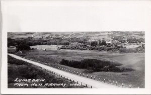 Lumsden SK Saskatchewan from No. 11 Highway West Unused RPPC Postcard H60