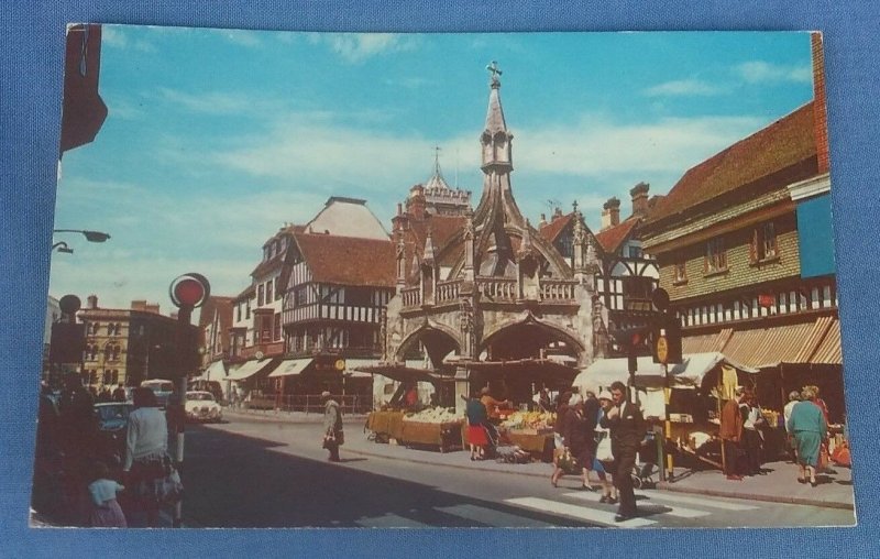 Vintage Postcard   Poultry Cross And Silver Street Salisbury Wiltshire B1C