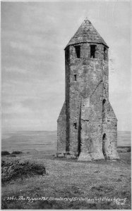 US46 UK England Isle of Wight Oratory of St Catherine ruins  real photo