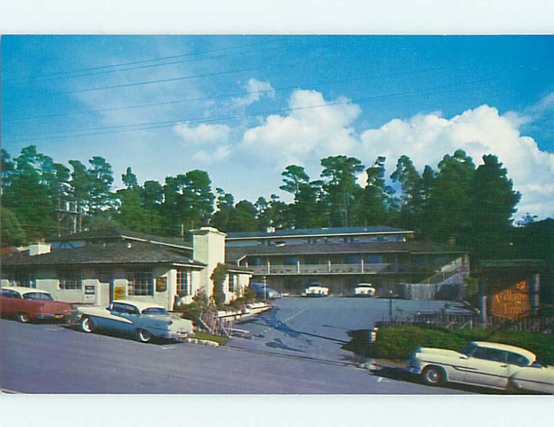 Unused 1950's OLD CARS & VILLAGE INN MOTEL Carmel California CA s2878-12