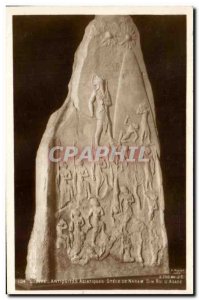 Postcard Old Louvre Asian Antiquities Stele of Naram Sin King of & # 39Agade