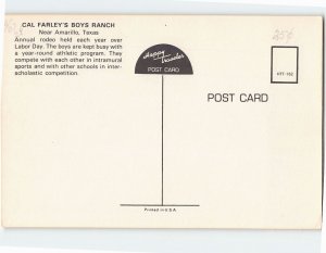 Postcard Rodeo, Greetings From Cal Farley's Boys Ranch, Texas