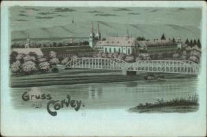 Westphalia Germany - Gruss Aus Corvey c1900 Postcard