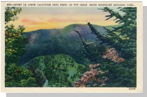 Smoky Mountains National Park ,Postcard, North Carolina/NC-TN,  Mount Le Conte