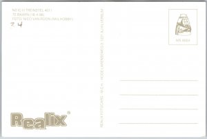 KLM Blue Train Transportation Service Railroad Postcard 