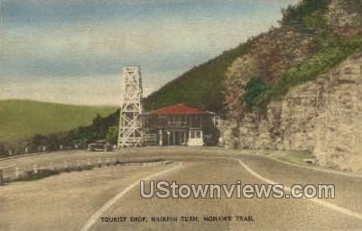 Tourist Shop Hairpin Turn Mohawk Trail Ma Unused Hippostcard
