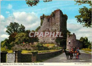 Postcard Modern Jaunting Car at Ross Castle Killarney Co Kerry Ireland