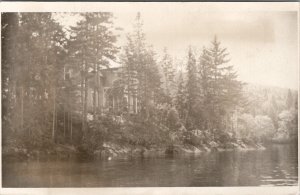 Rangeley Maine MOXY LODGE The Dills Summer Camp c1920s RPPC Postcard X11