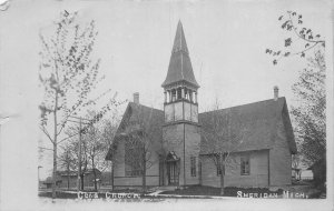 DS1/ Sheridan Michigan RPPC Postcard c1910 Congregational Church 145