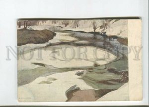 472154 Ivan BILIBIN Spring River RUSSIA Vintage postcard St.Eugenie Red Cross