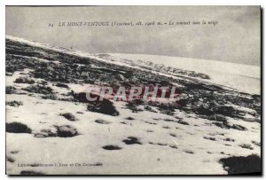 Old Postcard Mont Ventoux Vaucluse The top under snow