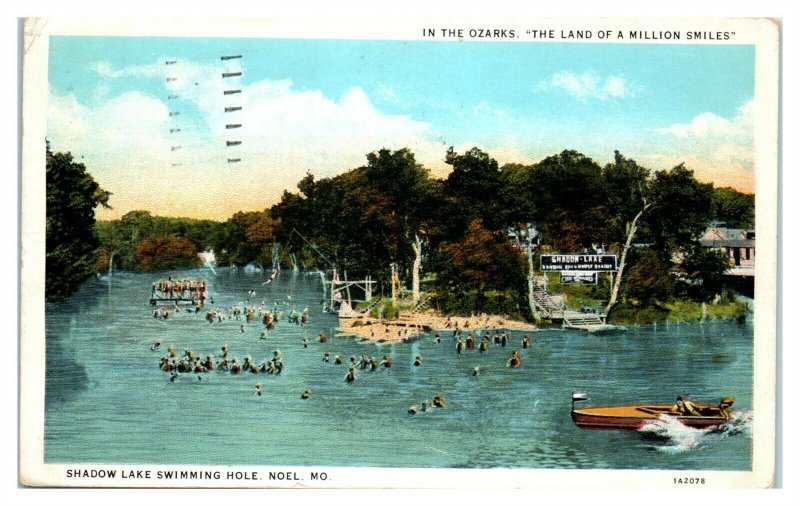 1935 Shadow Lake Swimming Hole, Noel, MO Postcard *6L20 | United States ...