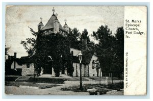 1905 St. Marks Episcopal Church, Fort Dodge, Iowa IA Antique Postcard 