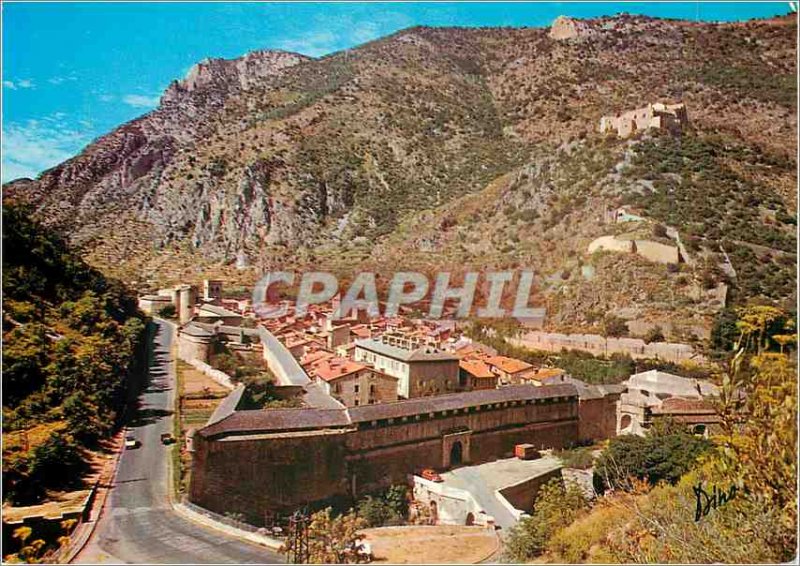 Modern Postcard Villefranche de Conflent Light and Color of Roussillon Walled...