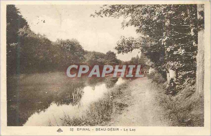 Old Postcard Epinal Desir Beautiful Lake