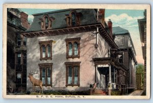 Buffalo New York NY Postcard B.P.O.E. Home Building Exterior c1910's Antique