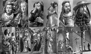 Gothic art in Slovakia Bratislava lot of 12 sculpture fine art photo postcards 