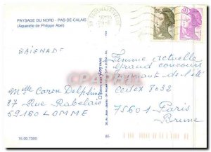 Postcard Modern Landscape North Calais Watercolor Philippe Abel