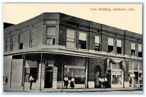 c1910's Lott Building Scene Street Ashdown Arkansas AR Unposted Antique Postcard