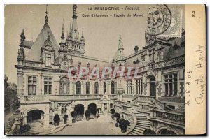 Old Postcard The Benedictine Fecamp Court of Honor of the Museum Facade