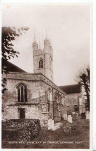 Kent Postcard - South West View - Parish Church - Ashford - Ref ZZ4441