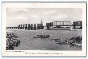 c1960s Bear Trap Dam And Gates Drainage Canal View Lockport Illinois IL Postcard