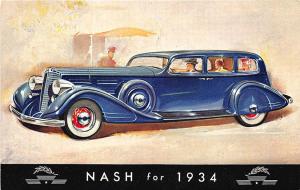 1934 Nash Automobile Advertising Century of Progress Expo Postcard