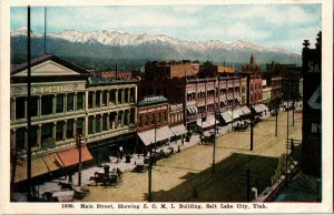 Main Street Showinc ZCMI Building Salt Lake City UT Vintage Postcard E02