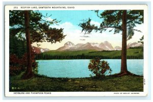 Redfish Lake Sawtooth Mountains ID Idaho Postcard (R39)