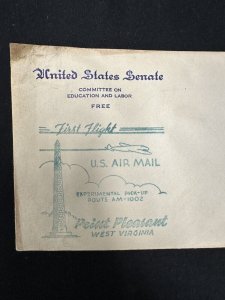 U.S. SENATOR RUSH HOLT ORIGINAL 1939 HISTORICAL ENVELOPE AIR MAIL WEST VIRGINIA