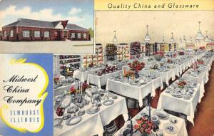 Elmhurst Illinois Midwest China Company Multiview Antique Postcard K104365