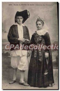 Old Postcard Maris Bourg de Batz marsh costumes
