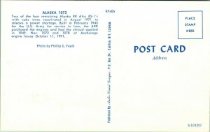 Alaska Railroad Freight Train Engine 1072 Alco RS1 UNP Chrome Postcard 1970s 