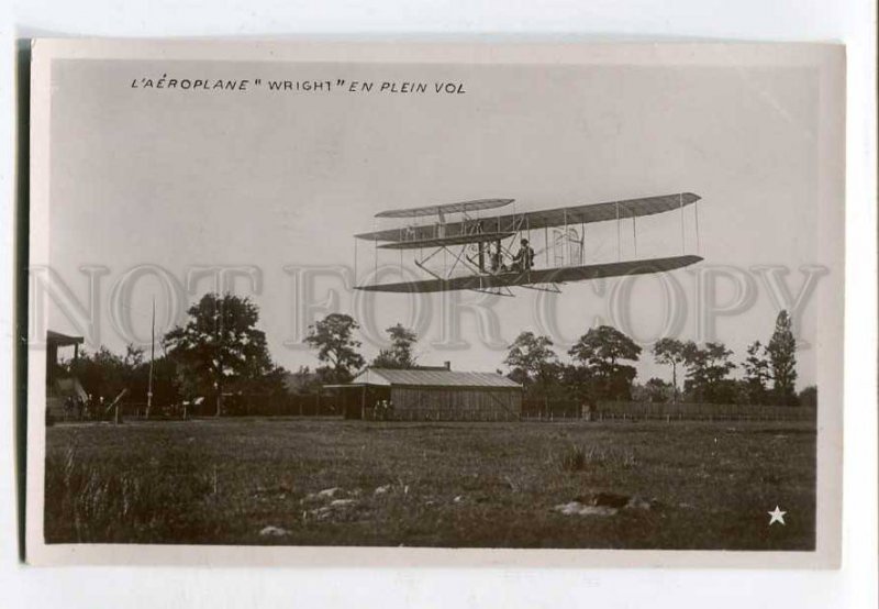 415312 FRANCE Aviation airplane Wright Vintage photo postcard