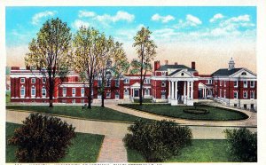 VINTAGE POSTCARD HOSPITAL UNIVERSITY OF VIRGINIA CHARLOTTESVILLE, VIRGINIA MINT