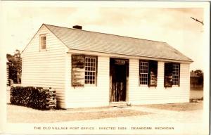 The Old Village Post Office, Dearborn MI RPPC c1937 Vintage Postcard P12