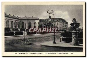 Old Postcard Deauville La Plage Fleurie Casino and Royal Hotel
