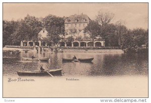 BAD NAUHEIM (Hesse), Germany, 1900-1910s; Teichhaus, Boats