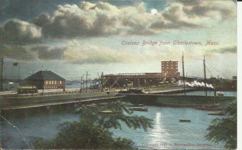 Charlestown, Mass.,  View of Chelsea Bridge