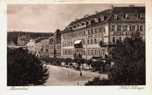 Czech Republic Marienbad Hotel Klinger Vintage Postcard C249