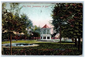 Jamestown Pennsylvania PA Postcard City Park Pavilion 1908 Posted Antique