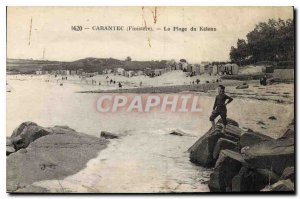 Old Postcard Carantec Finistere Beach Kelenn