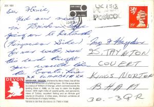 uk1718 harbour and fish market brixham devon  ship real photo uk