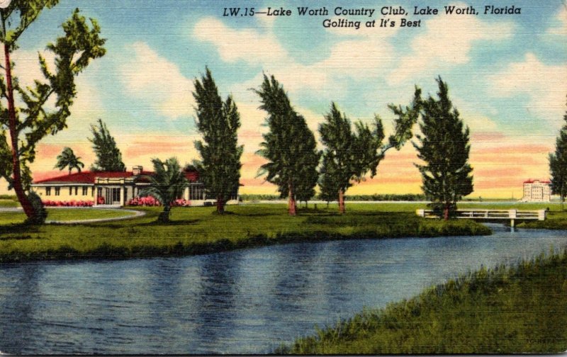 Florida Lake Worth The Lake Worth Country Club Golf At Its Best 1955 Curteich